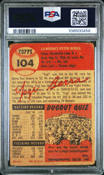 1953 Topps #104 Yogi Berra PSA 1 PR, Poor to Fair 1