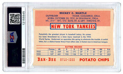 1954 Dan-Dee Mickey Mantle Potato Chips Card PSA 7 NM, phenomenal ...