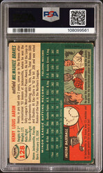 1954 Topps #128 Henry Hank Aaron Rookie Card PSA 1.5 FR.
