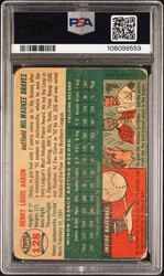 1954 Topps #128 Henry Hank Aaron Rookie Card PSA 1 PR, Poor to Fair 1