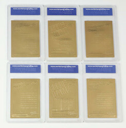 Group of (6) 2003 23KT Gold Game-Used Bat Baseball Cards WCG 10 GEM ...