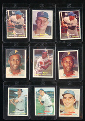 Collection of Vintage Baseball Cards Mainly 1957 Topps With ...