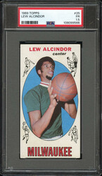 1969 Topps #25 Lew Alcindor Kareem Abdul-Jabbar Rookie Card PSA 1.5 ...