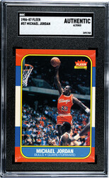 1986-87 Fleer #57 Michael Jordan Rookie Card SGC Authentic Altered ...