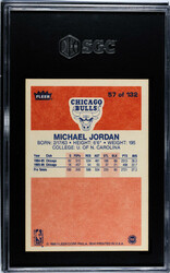 1986-87 Fleer #57 Michael Jordan Rookie Card SGC Authentic Altered ...