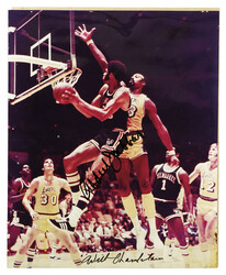 Wilt Chamberlain & Kareem Abdul Jabaar Dual Signed Photograph, signed ...