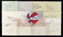Group Of Basketball Autographed Signature Cards, highlights include: ...