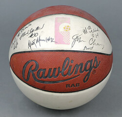 Temple Owls Signed Basketball, 1990-1991, signatures include: Johny ...