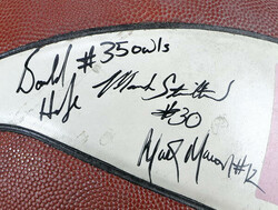 Temple Owls Signed Basketball, 1990-1991, signatures include: Johny ...