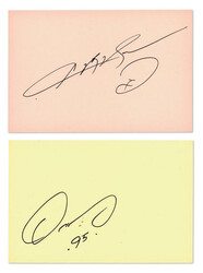 Group Of Boxing Autographed Signature Cards, highlights include: ...
