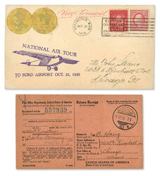 Albert Einstein Autographed Cover & A Autographed Return Receipt, ...