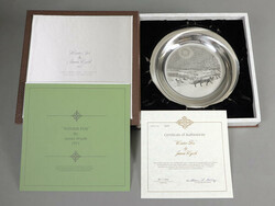1973 James Wyeth's "Winter Fox" Silver Limited Edition Franklin Mint ...