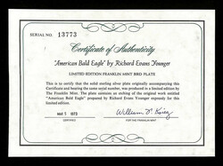 1973 Richard Younger's "American Bald Eagle" Silver Limited Edition ...