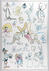 Virgil Ross Bugs n Friends Vintage Lithograph Hand Signed, measures ...