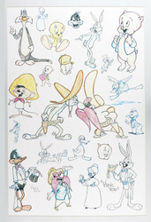 Virgil Ross Bugs n Friends Vintage Lithograph Hand Signed, measures ...