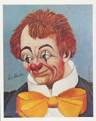 Clown's Clown Lithographic Reproduction On Canvas Hand Signed By Red ...