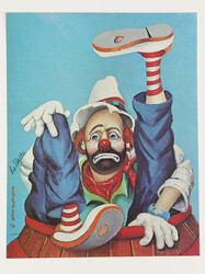 Rodeo Lithographic Reproduction On Canvas Hand Signed By Red Skelton, ...