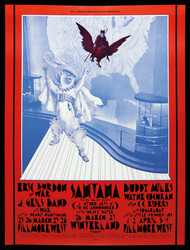 BG-275 Original Poster Eric Burdon and War / Santana / Buddy Miles - ...