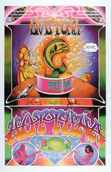 Hot Tuna "Live Tuna" Promotional Poster Triple Signed By Jack Casady, ...