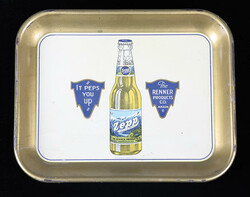 Two Renner Products Co. Zepp Beer Advertising Trays, two advertising ...