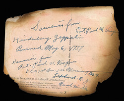 Collection of Three Postcards Recovered from the Hindenburg Crash ...