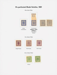 First Issue Mainly Unused Specialized Collection, 1881 (Scott 1-6), ...