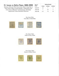 Unused Study of Native Paper Issues, 1886-1900, with an exceptional ...