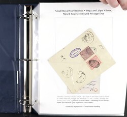 1921 10pa-30pa Small Royal Star Reissue (Scott 217-219., 219F), an ...