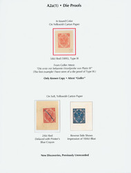 1894-98, Typographed, Group of Eight Unusual Die Proofs on card ...