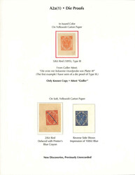 1894-98, Typographed, Group of Eight Unusual Die Proofs on card ...