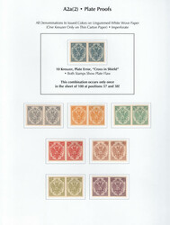 1894-98, Typographed, Plate Proofs in issued colors on thin paper, ...