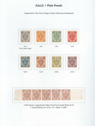 1894-98, Typographed, Plate Proofs in issued colors on thin paper, ...