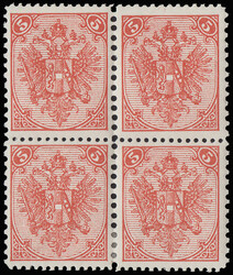 1894-98, Typographed, 5kr red, type III, perf 12½ x 10½ (Scott 6b ...