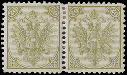 1894-98, Typographed, 20kr olive green, perf 11½ (Scott 9a var.), an ...