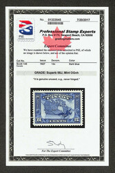 1927, 12¢ Confederation (Scott 145), Impressive color depth, o.g., ...