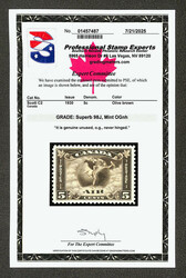 Airmail, 1930, 5¢ olive brown (Scott C2), the highest grade of this ...