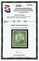 1926, 13¢ Harrison (Scott 622), Perfectly balanced margins, o.g., ...
