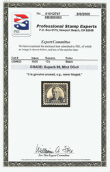 1925, 17¢ Wilson (Scott 623), strikingly sharp and clear, o.g., ...