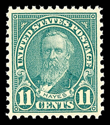 1931, 11¢ Hayes, rotary press printing (Scott 692), clean layout, ...