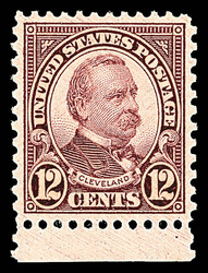 1931, 12¢ Grover Cleveland, rotary press printing (Scott 693), ...