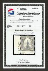 1931, 15¢ Statue of Liberty, rotary press printing (Scott 696), ...