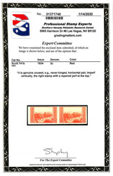1934, 2¢ Grand Canyon National Park, horizontal pair, imperf ...