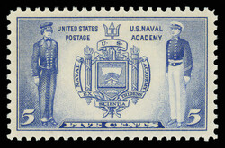 1937, 5¢ Navy (Scott 794), Post-office bright example, o.g., never ...