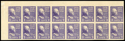 1938, 3¢ Jefferson, counterfeit deep violet (Scott 807(CF2)), top ...