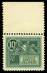 Special Delivery, 1908, 10¢ green (Scott E7), jewel-like hue, ...
