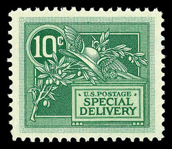 Special Delivery, 1908, 10¢ green (Scott E7), o.g., never hinged, ...