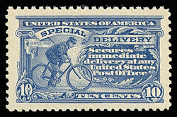 Special Delivery, 1917, 10¢ ultramarine (Scott E11), deep hue and ...