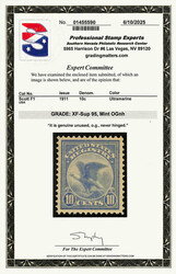 Registry, 1911, 10¢ ultramarine (Scott F1), o.g., never hinged, a ...