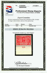 Parcel Post, 1913, 2¢ City Carrier (Scott Q2), well-balanced and ...