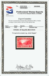 Parcel Post, 1913, $1 Fruit Growing (Scott Q12), o.g., never hinged, ...